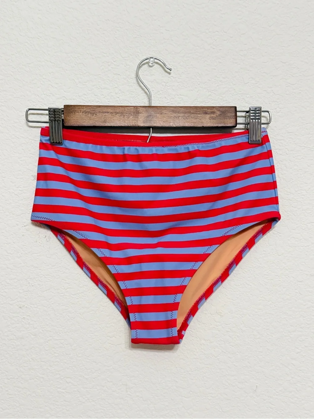 J.Crew Girls' paneled Striped Swim Bottoms in Red and Light Blue size 12